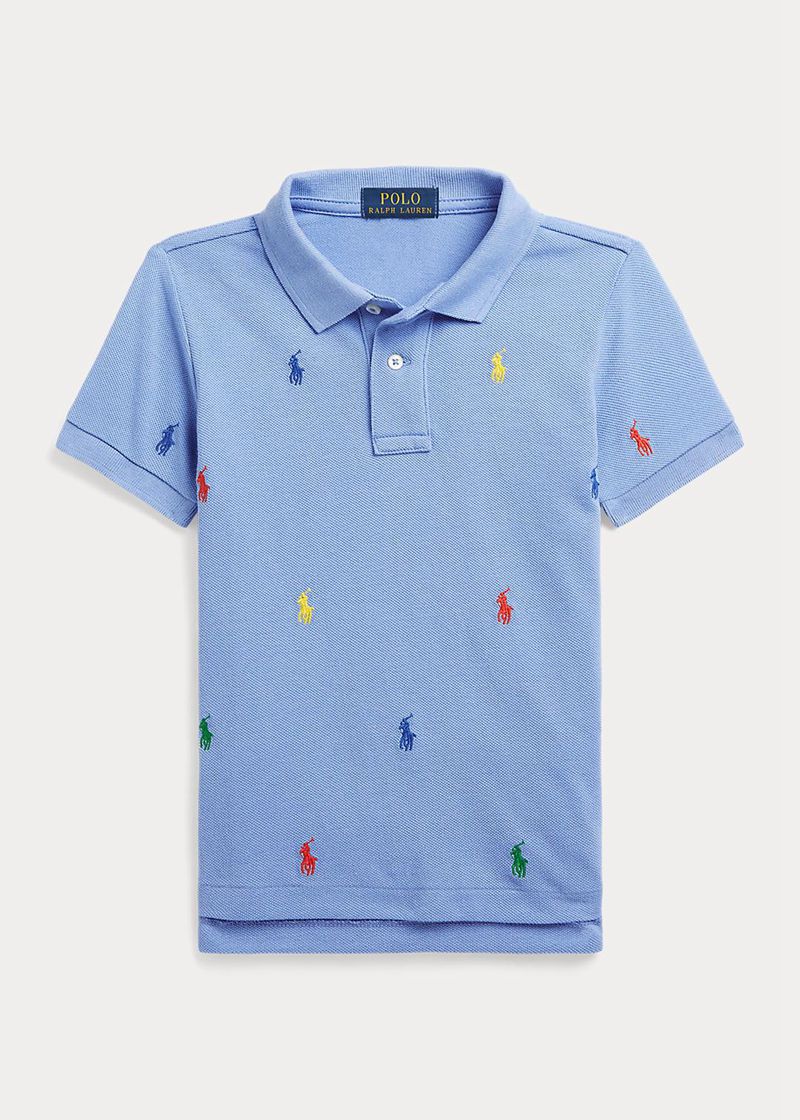 Poleras Polo Ralph Lauren Niño 1.5-6 Años Pony Cotton Mesh Chile Azules NDBOI-0849